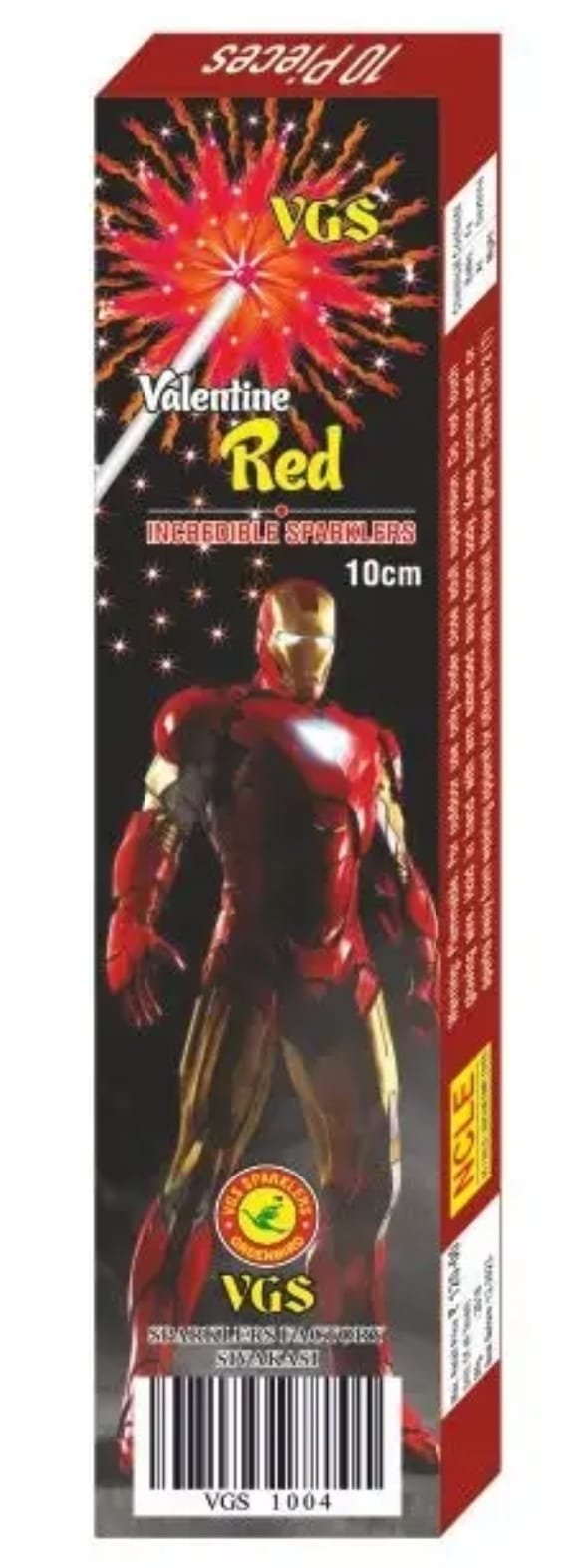 10 CM RED SPARKLES
